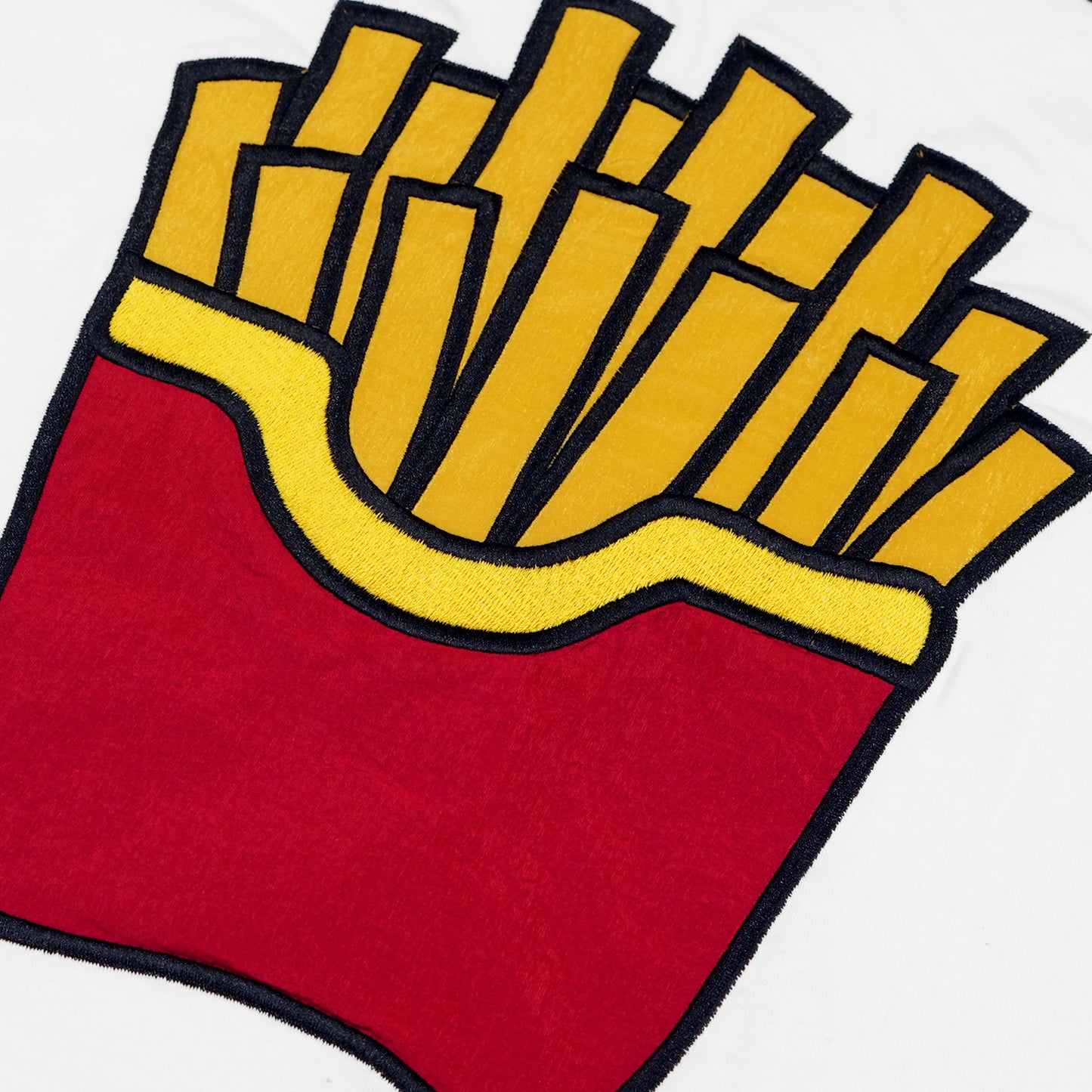 Toson, "Fries" Patchwork T-shirt