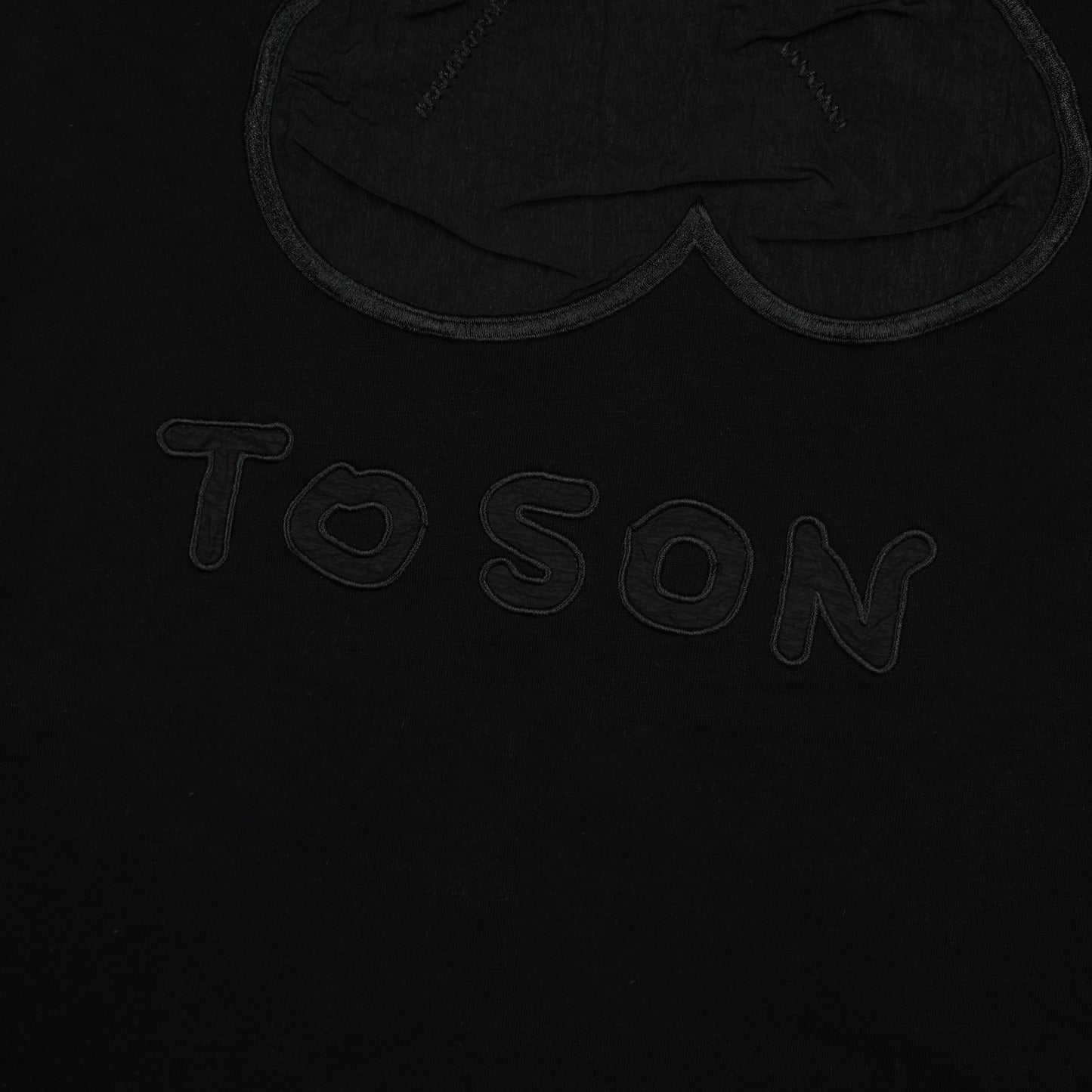 Toson, "Flower" Patchwork T-shirt - Black