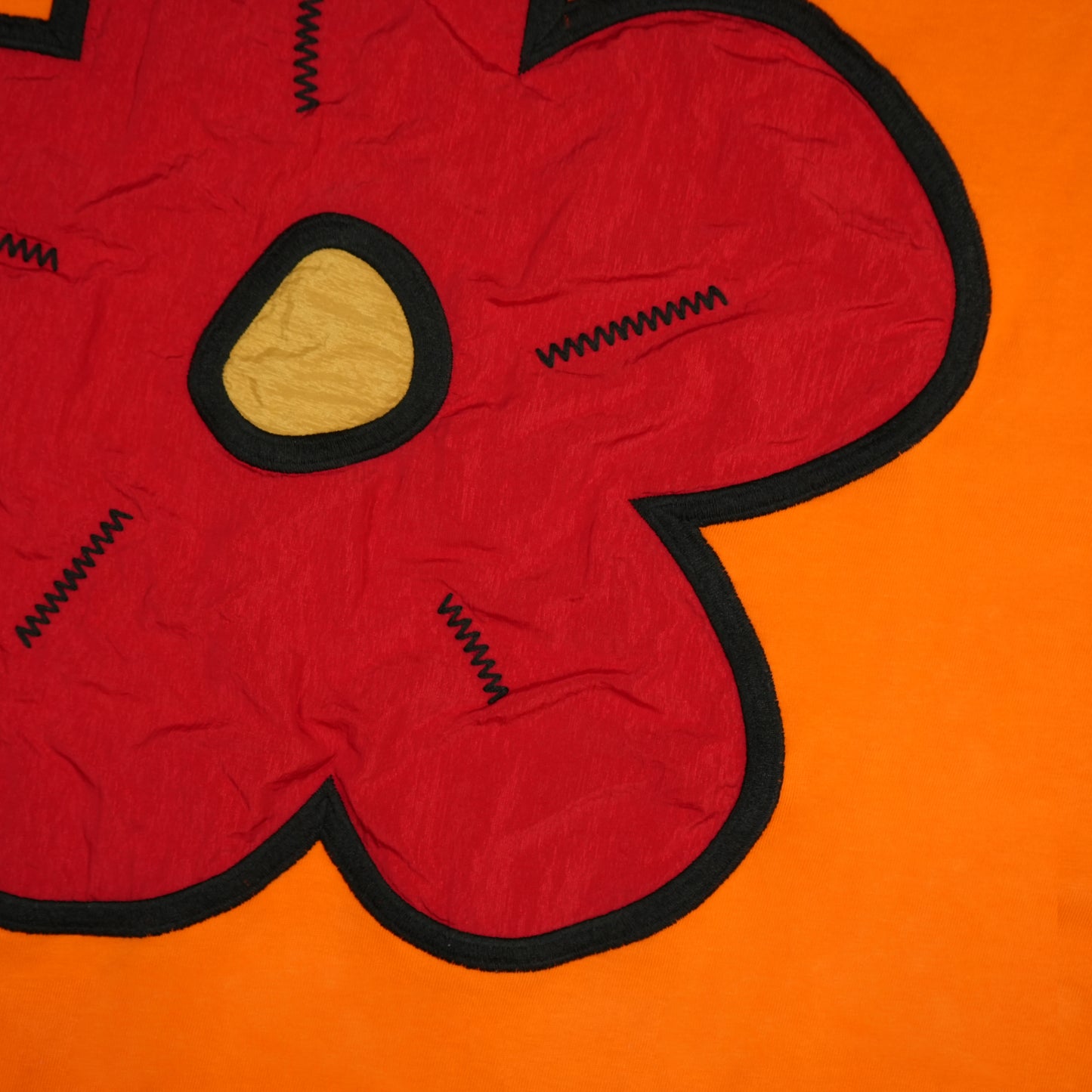 Toson, "Flower" Patchwork T-shirt - Orange