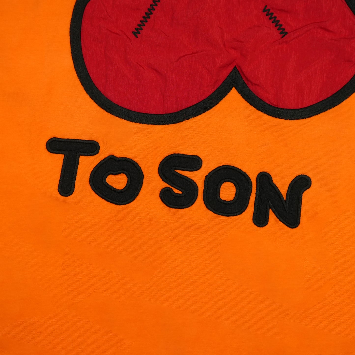 Toson, "Flower" Patchwork T-shirt - Orange