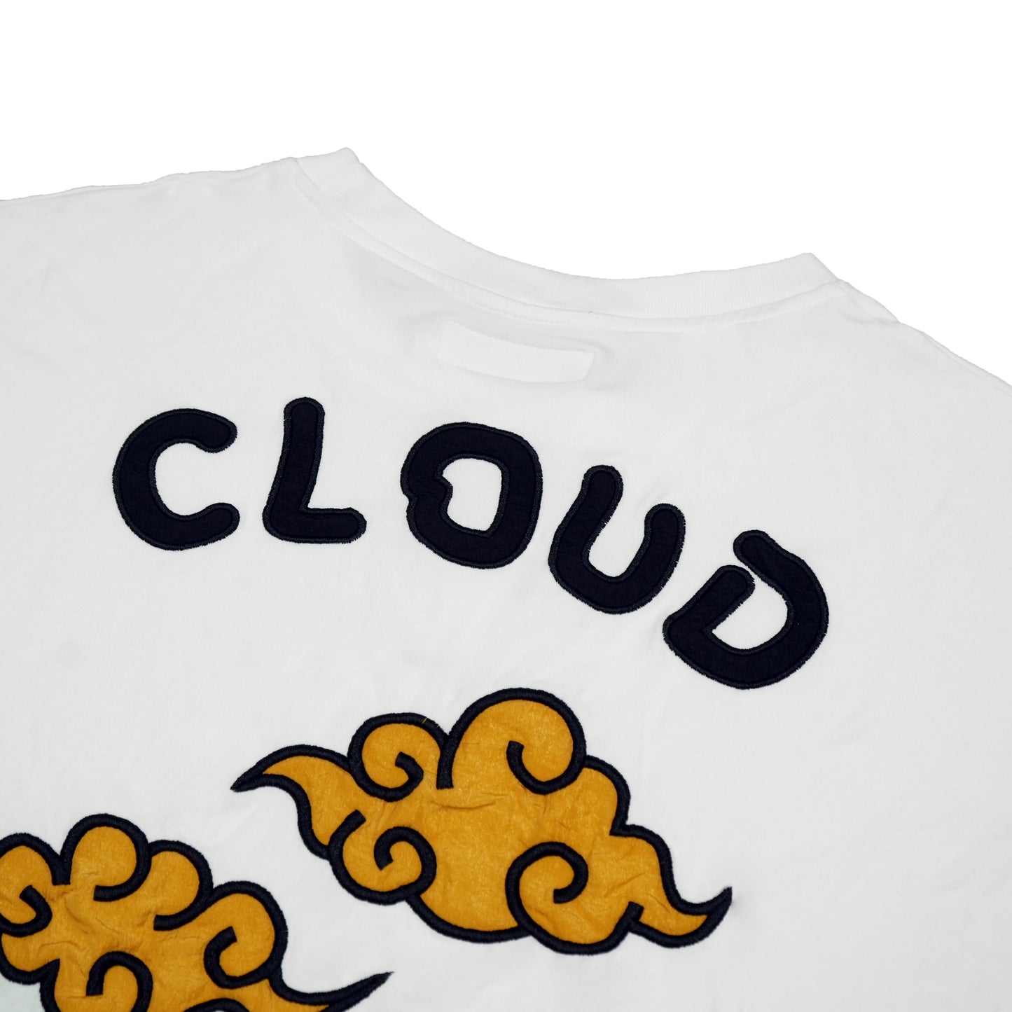 Toson, "Cloud" Patchwork Long Sleeve T-shirt - White