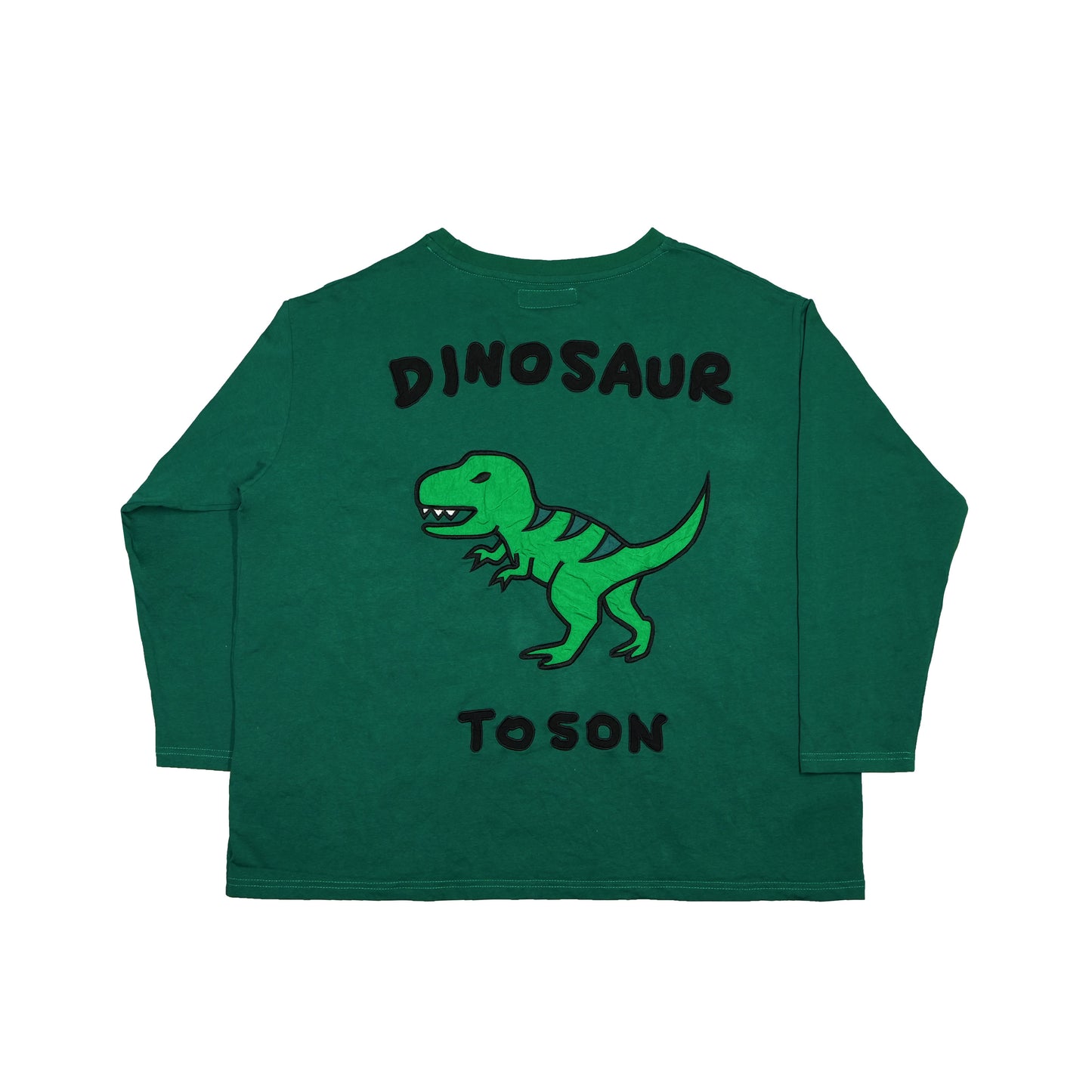 Toson, "Dinosaur" Patchwork Long Sleeve T-shirt - Green