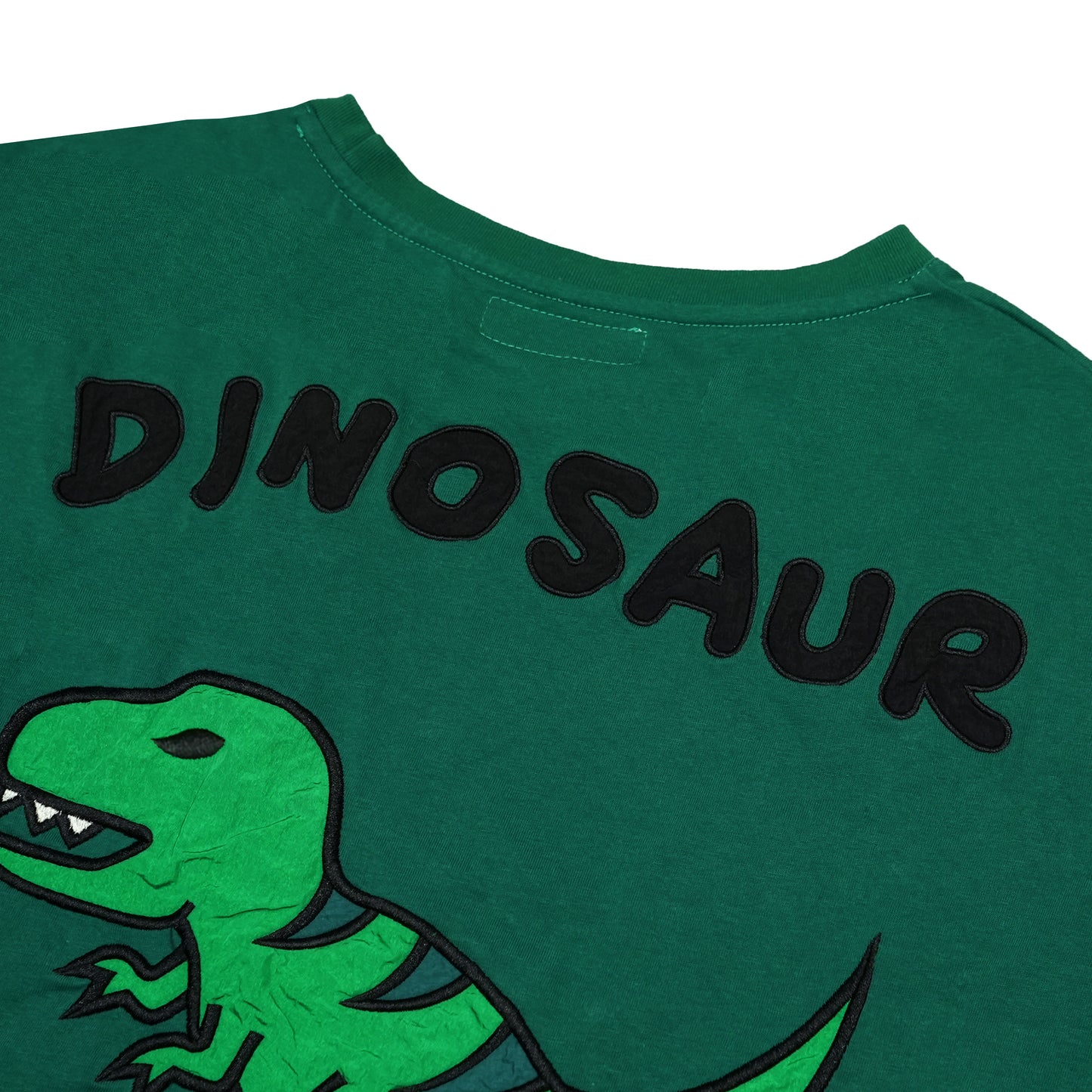 Toson, "Dinosaur" Patchwork Long Sleeve T-shirt - Green