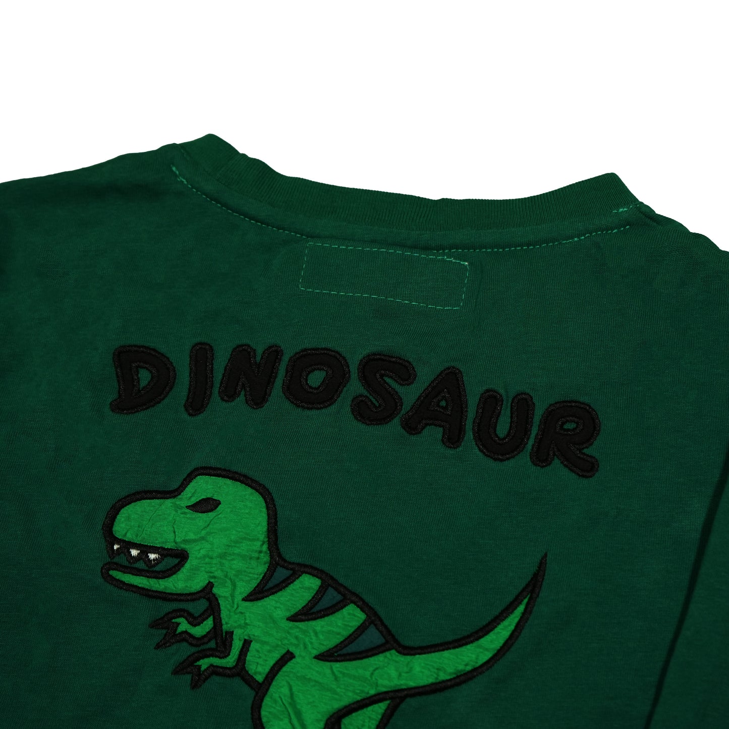 Toson, Kid - "Dinosaur" Patchwork Long Sleeve T-shirt - Green