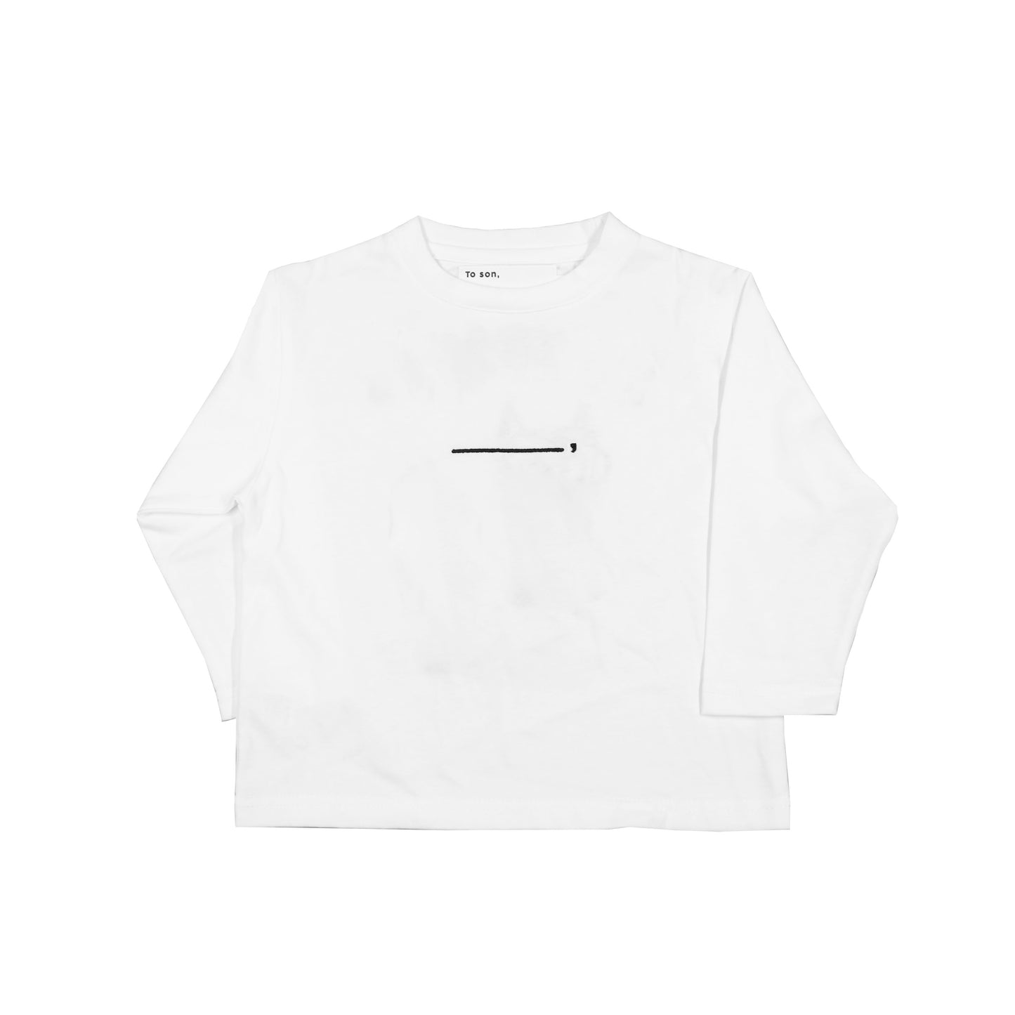 Toson, Kid - "Dinosaur" Patchwork Long Sleeve T-shirt - White