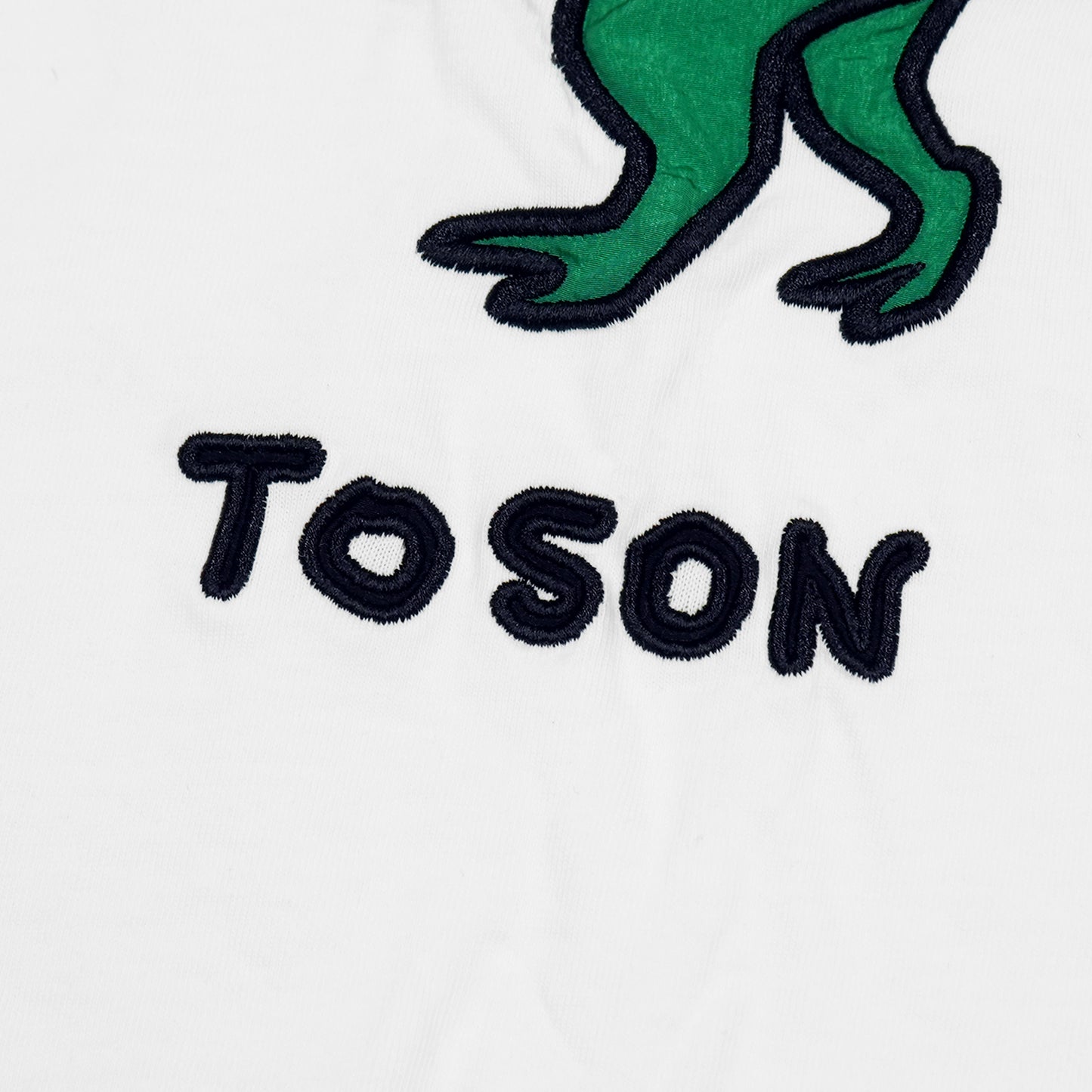 Toson, Kid - "Dinosaur" Patchwork Long Sleeve T-shirt - White