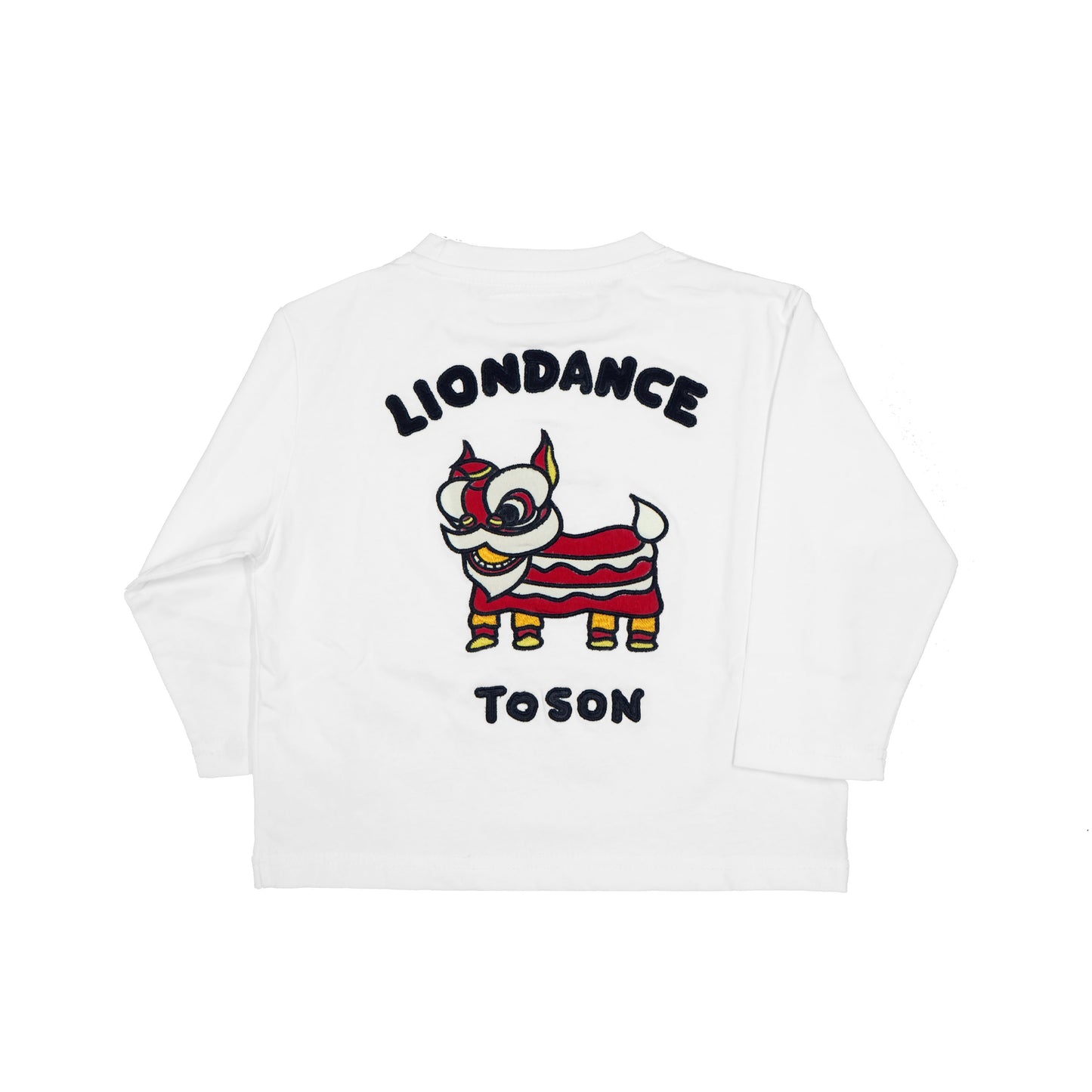 Toson, Kid - "LionDance" Patchwork Long Sleeve T-shirt - White
