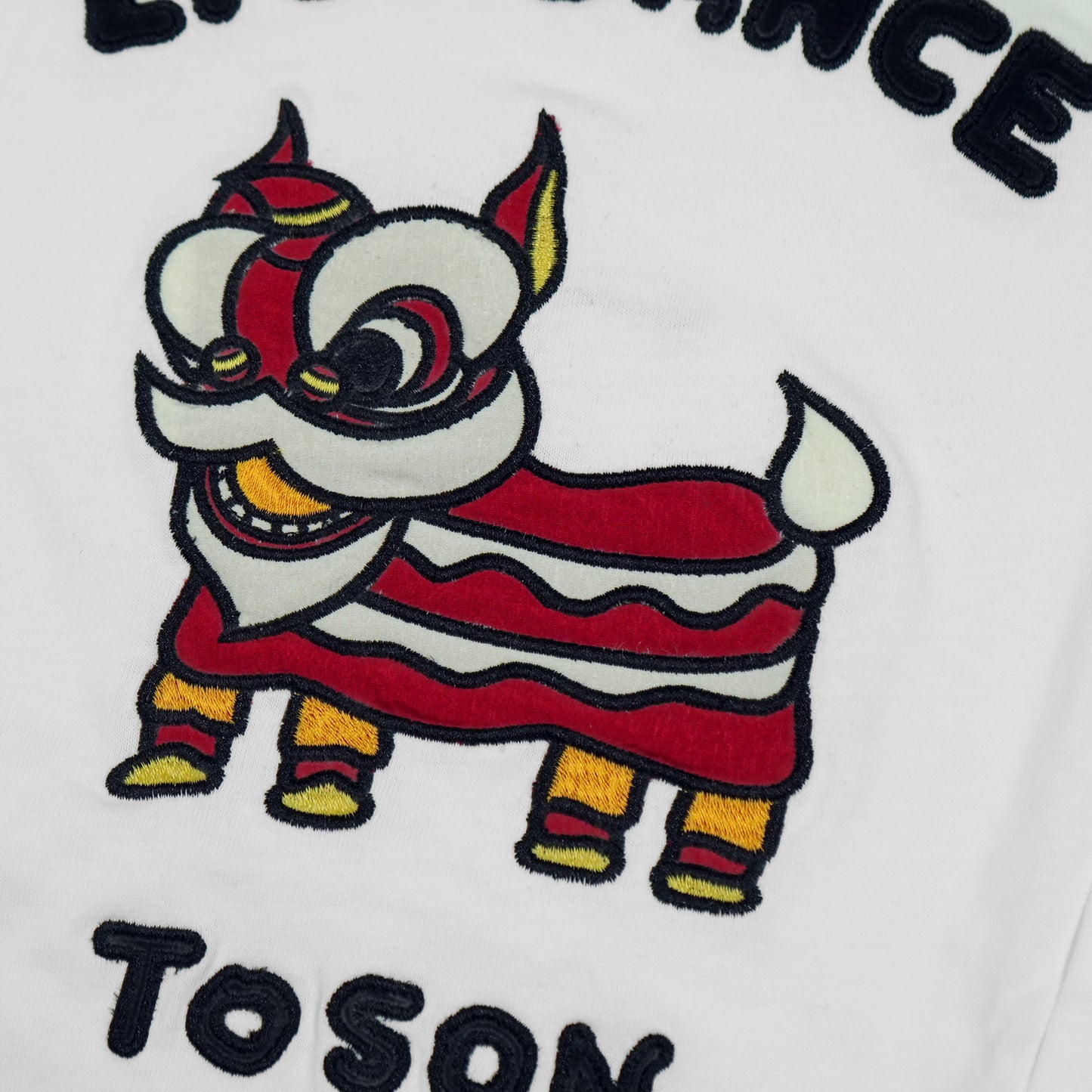 Toson, Kid - "LionDance" Patchwork Long Sleeve T-shirt - White