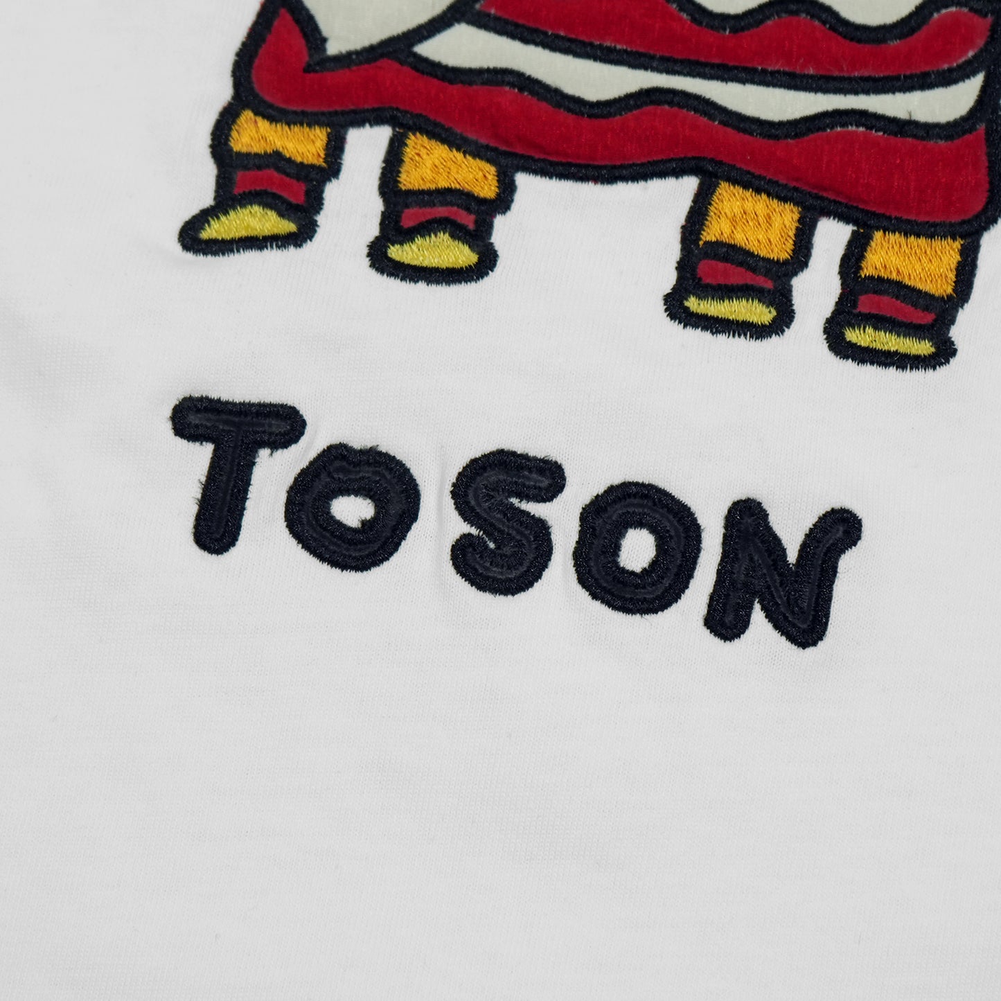 Toson, Kid - "LionDance" Patchwork Long Sleeve T-shirt - White