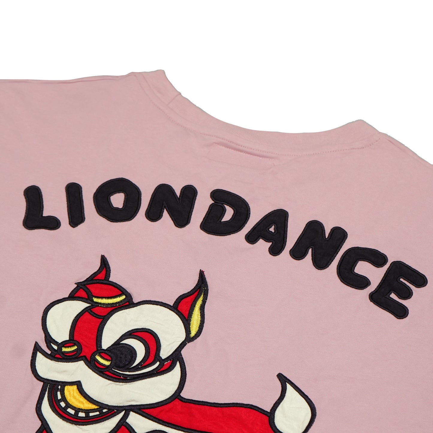Toson, "LionDance" Patchwork Long Sleeve T-shirt - Pink