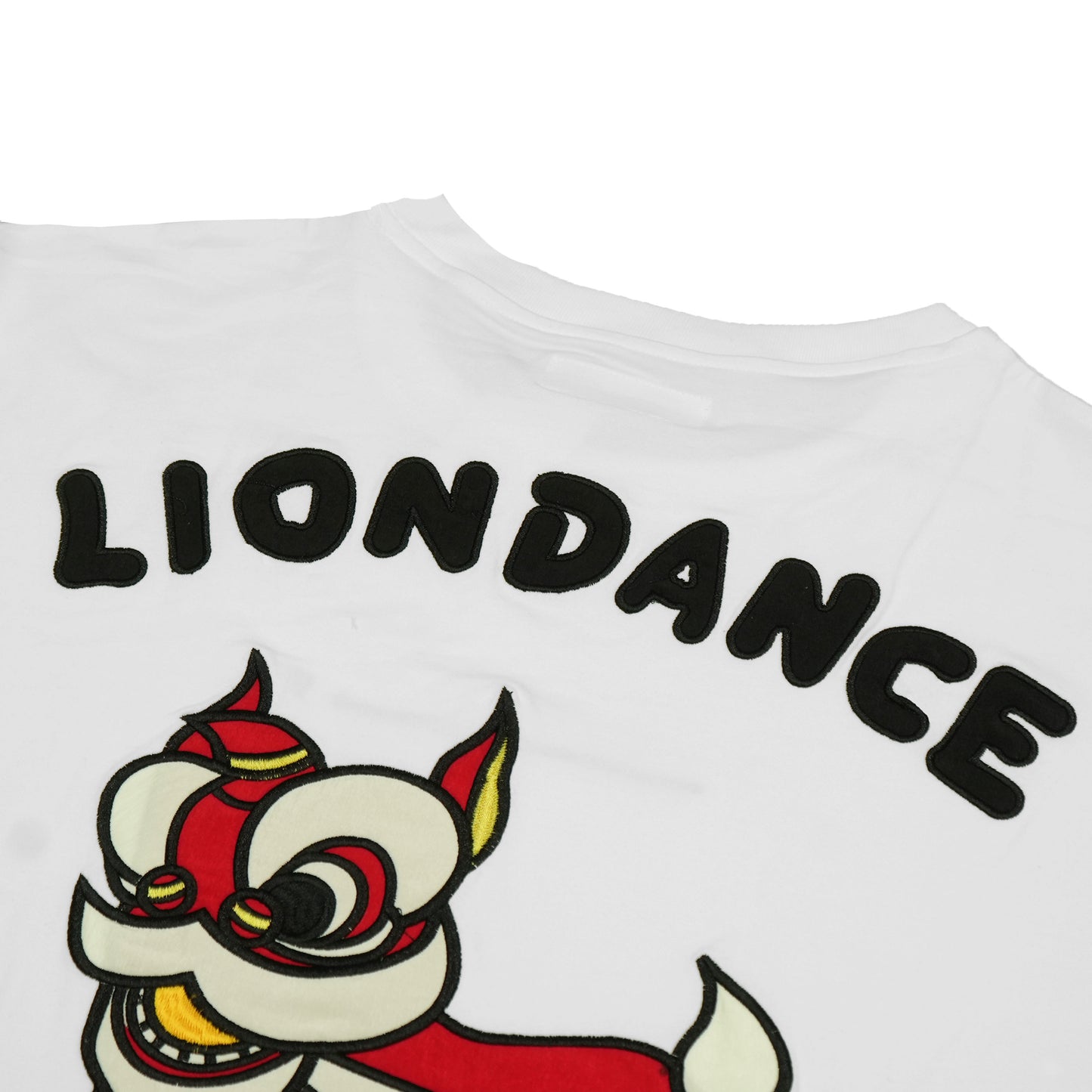 Toson, "LionDance" Patchwork Long Sleeve T-shirt - White