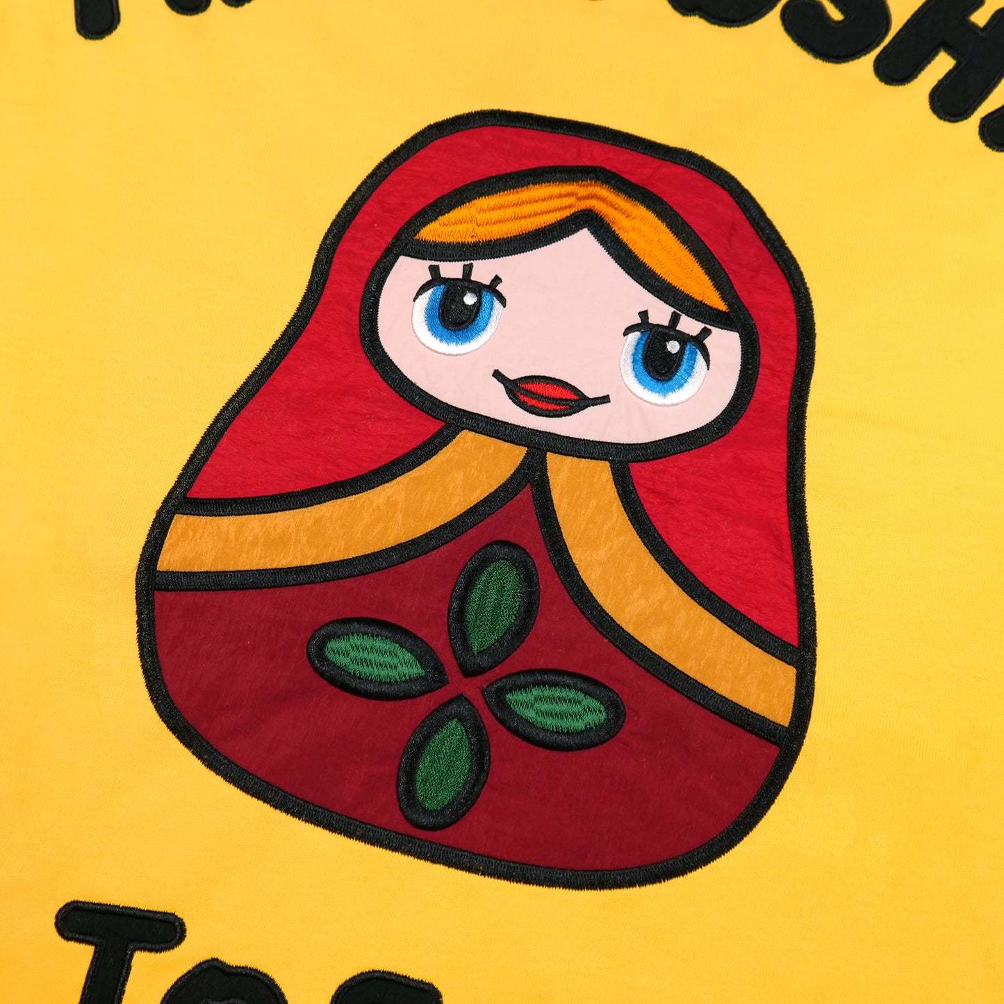 Toson, "Matryoshka" Patchwork T-shirt - Yellow