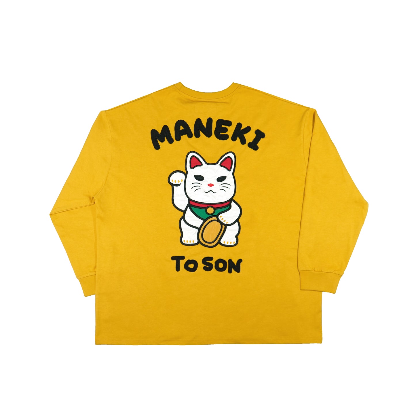 "MANEKI" Neko Patchwork T-shirt - Golden Yellow