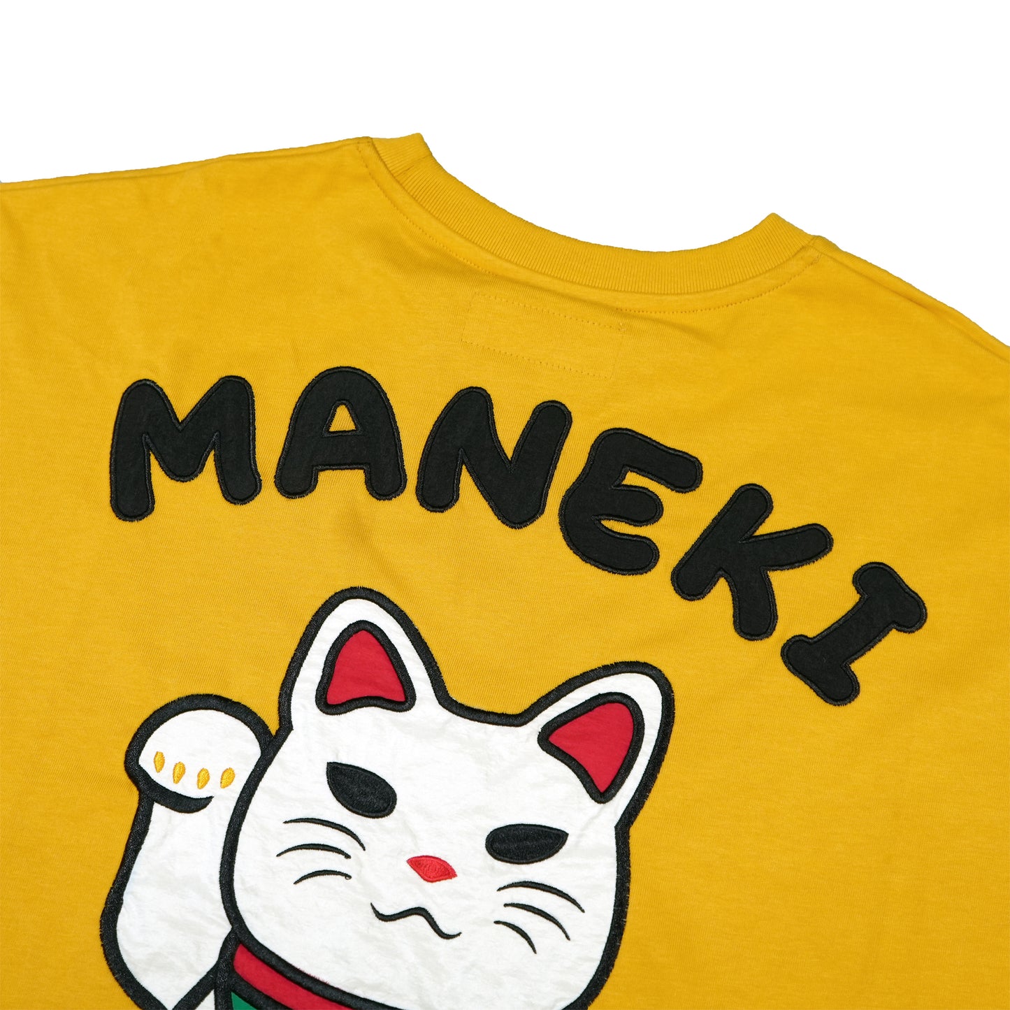 "MANEKI" Neko Patchwork T-shirt - Golden Yellow