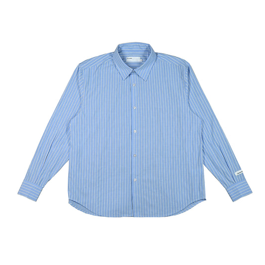 Toson, Patch Stripe Shirt - Light Blue