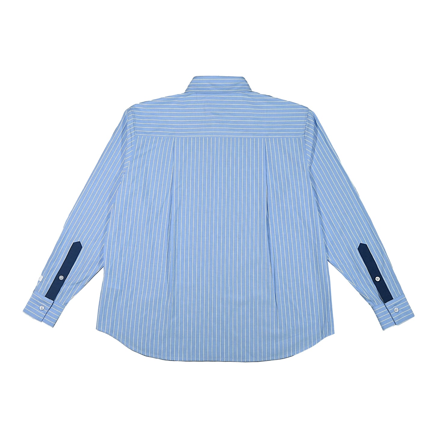 Toson, Patch Stripe Shirt - Light Blue