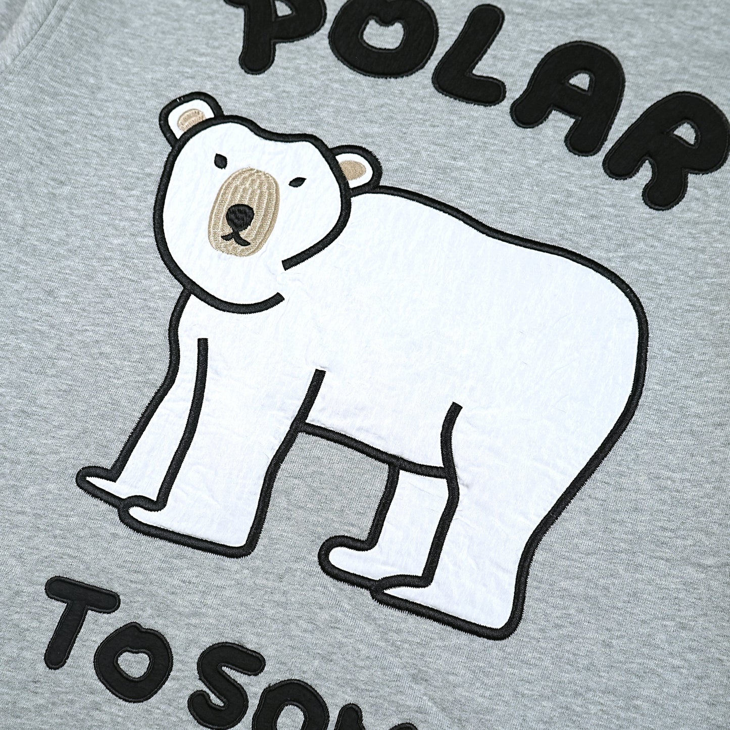 Toson, Patchwork Sweatshirt - Polar Bear