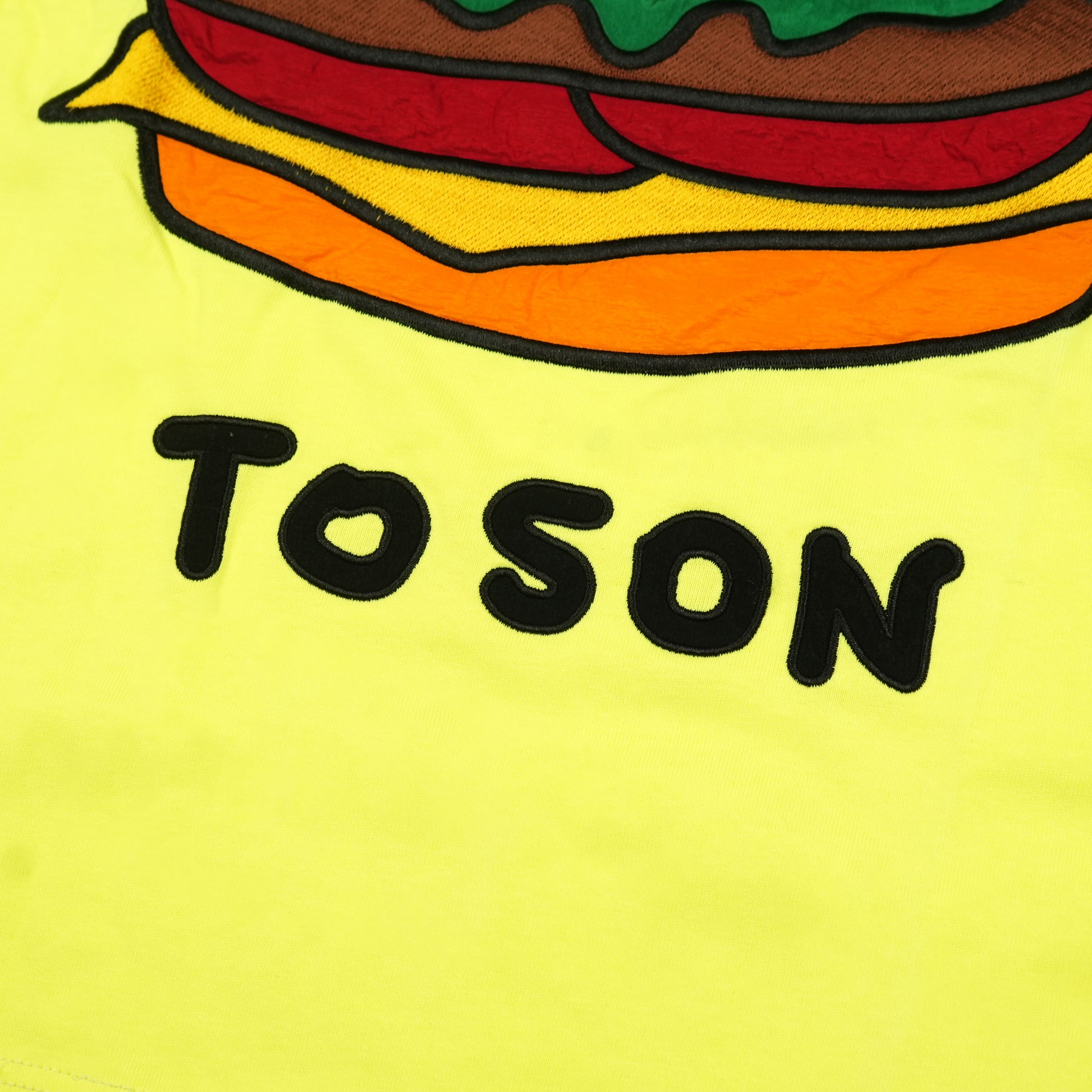 Toson, "Fries" Patchwork T-shirt