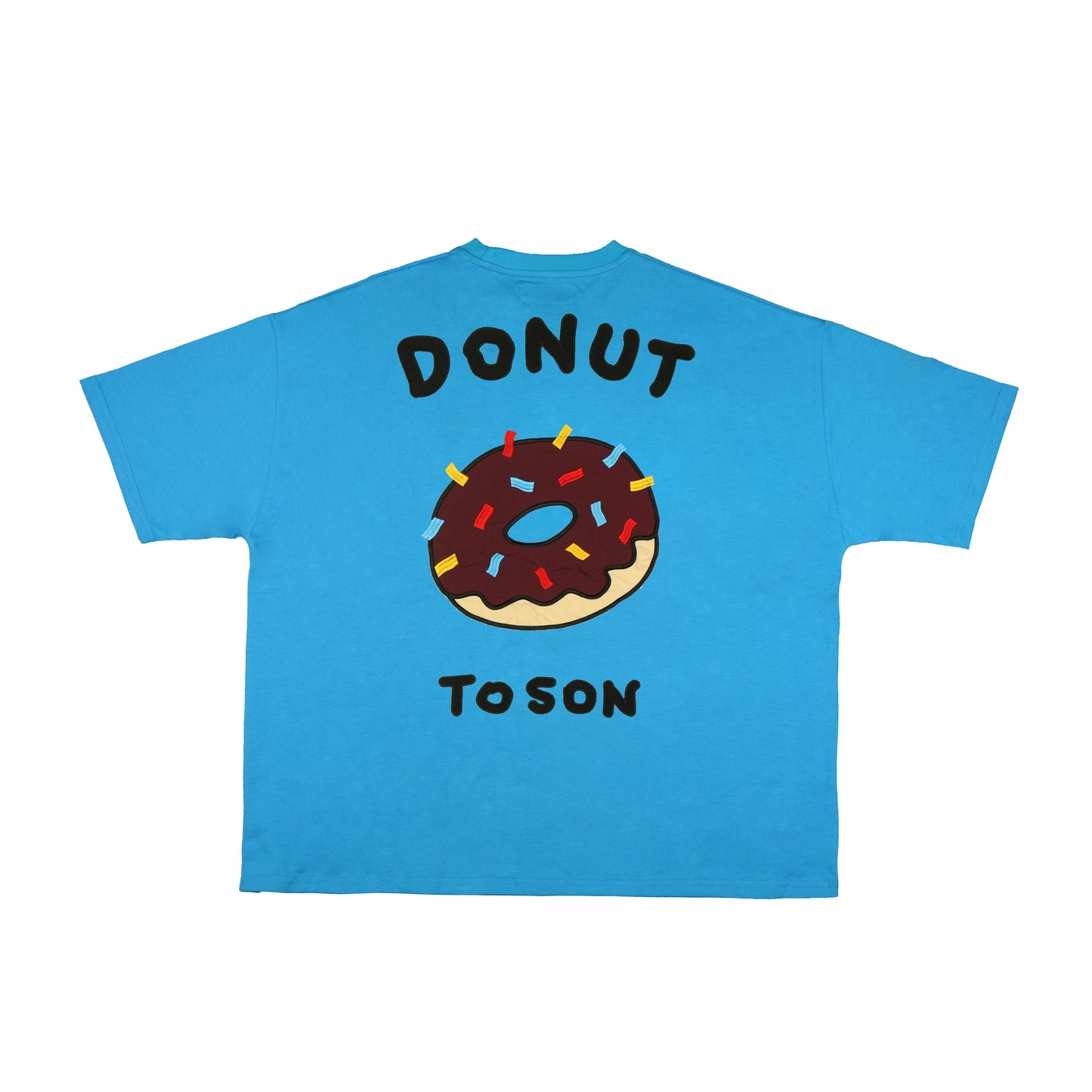 Toson, "Donut Strawberry" Patchwork T-shirt