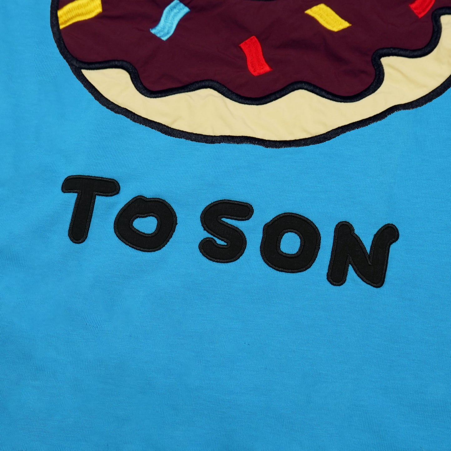 Toson, "Donut Strawberry" Patchwork T-shirt