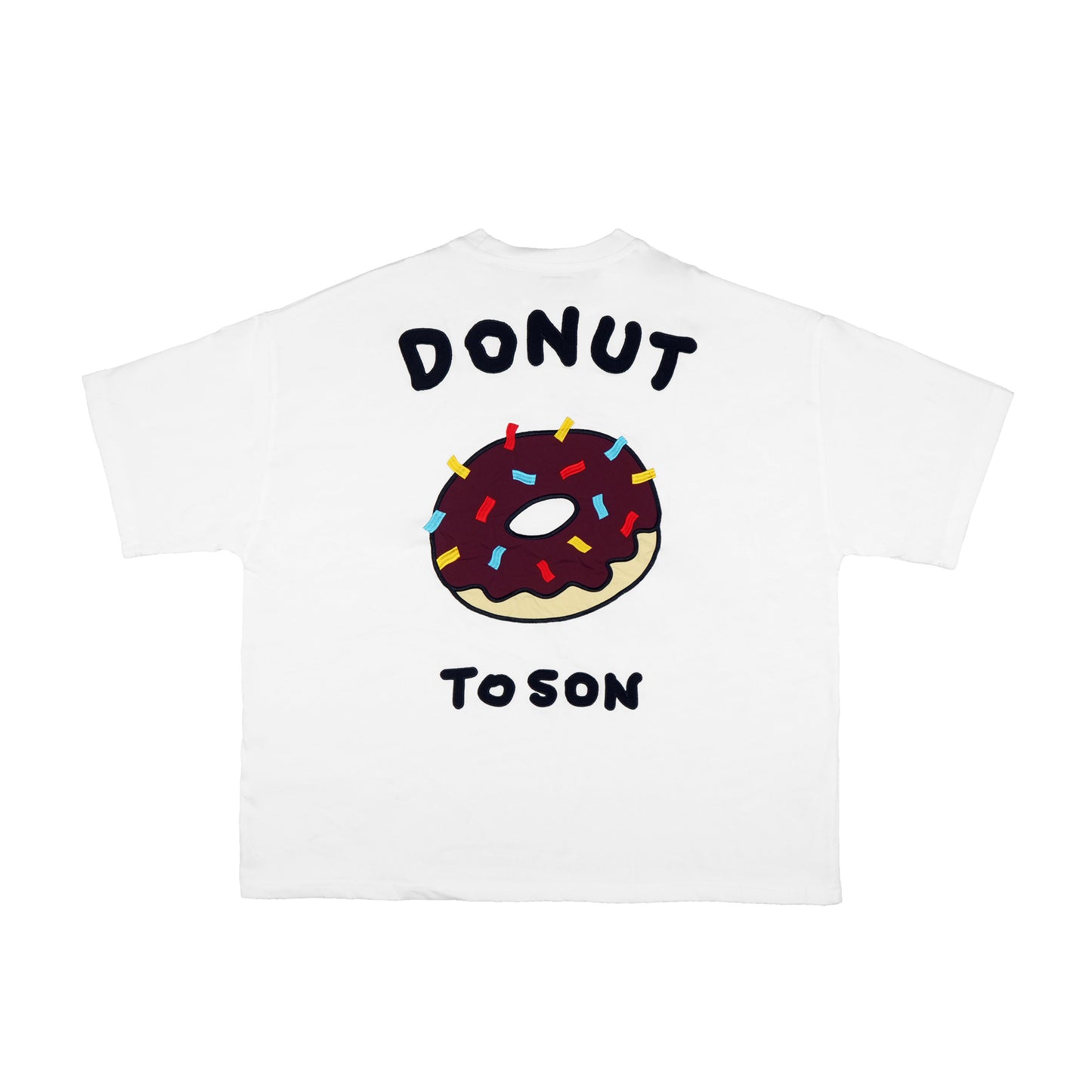 Toson, "Donut Strawberry" Patchwork T-shirt