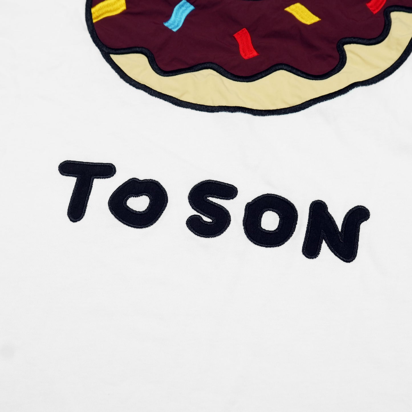 Toson, "Donut Strawberry" Patchwork T-shirt