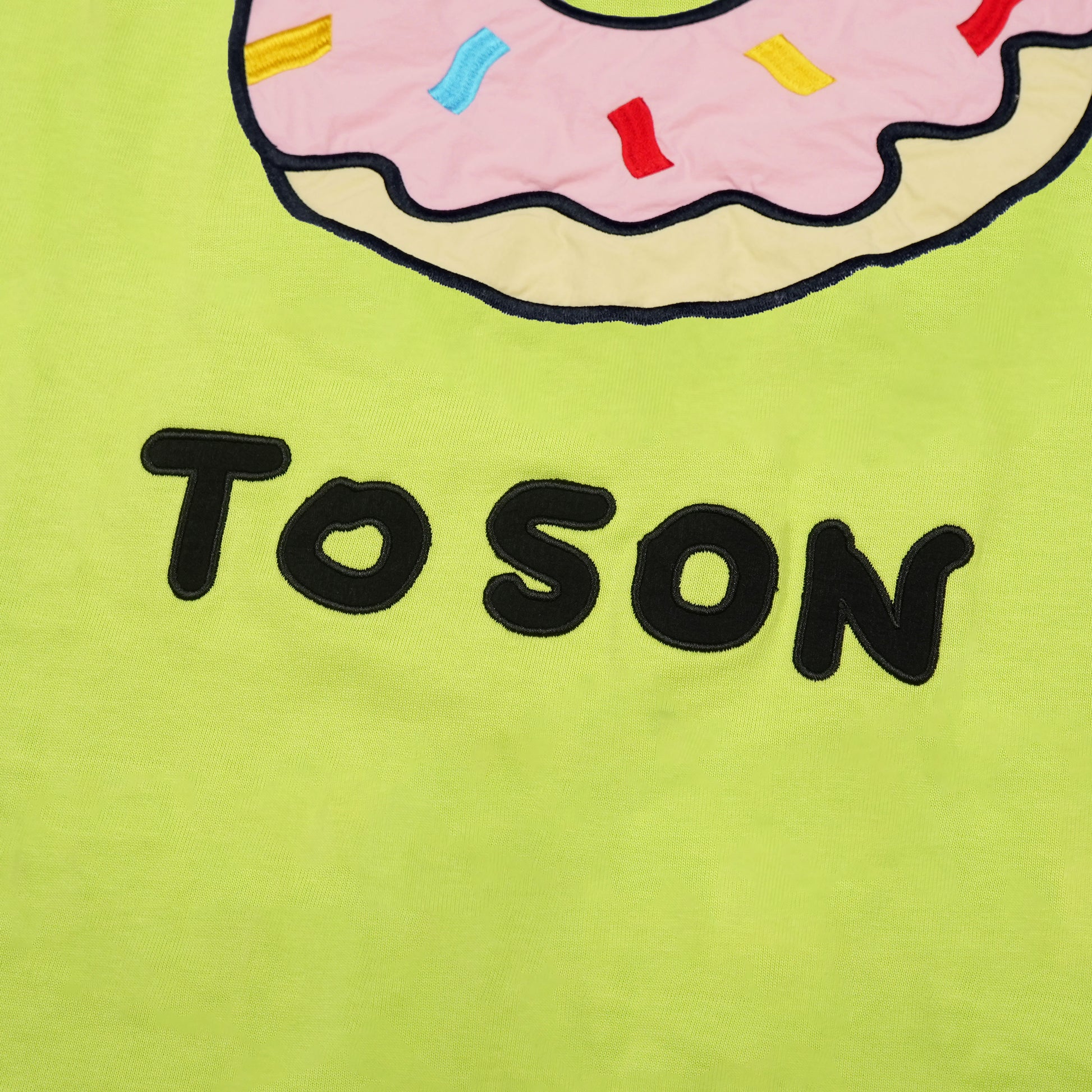 Toson, "Donut Strawberry" Patchwork T-shirt