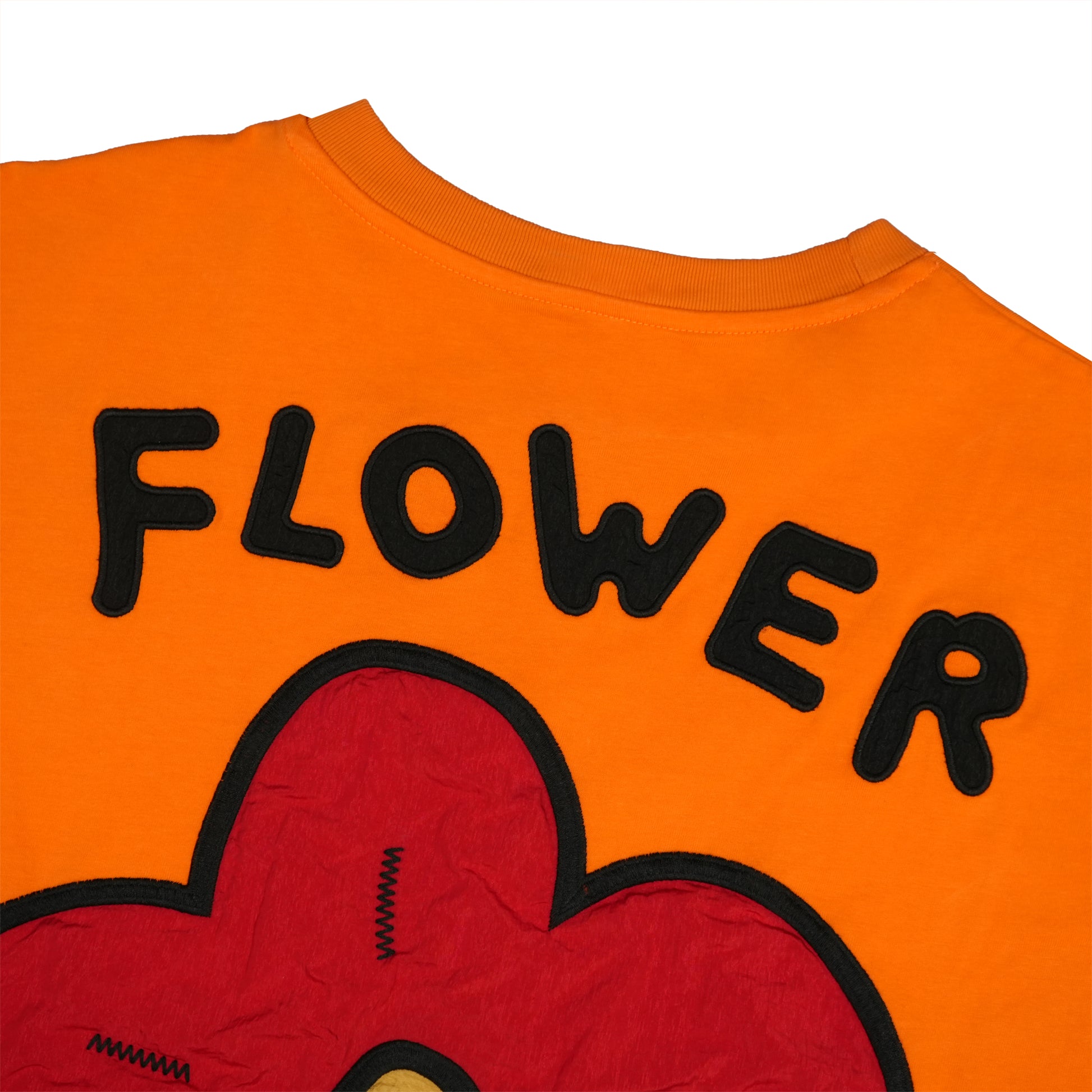 Toson, "Flower" Patchwork T-shirt - Orange