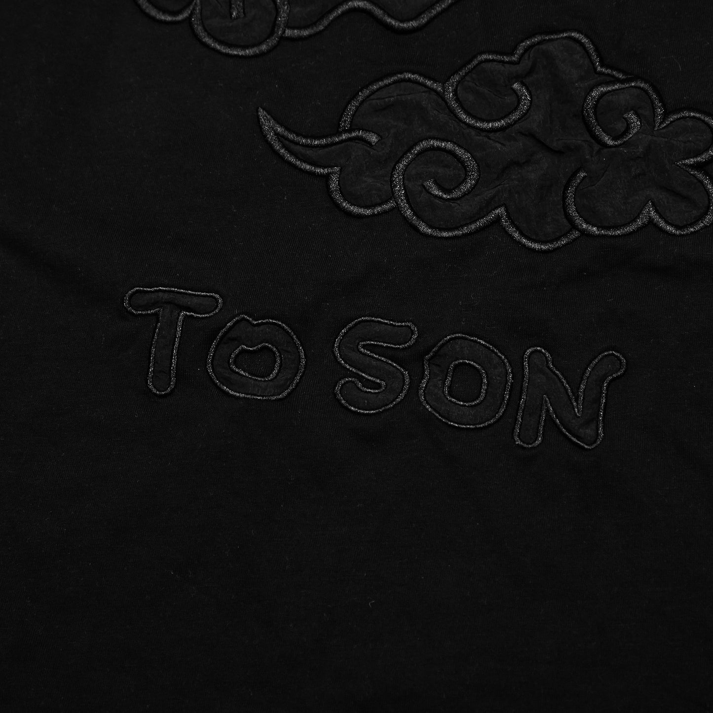 Toson, Copy of "Double Black Flower" Patchwork T-shirt