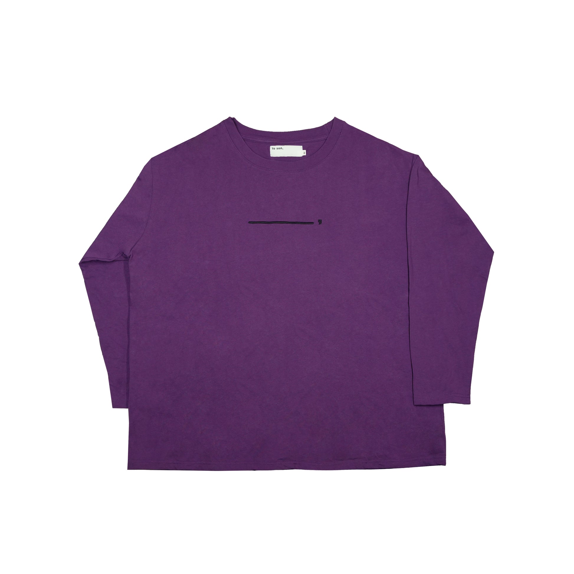 Toson, "Cloud" Patchwork Long Sleeve T-shirt - Purple