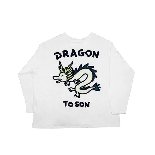 Toson, "Dragon" Patchwork Long Sleeve T-shirt