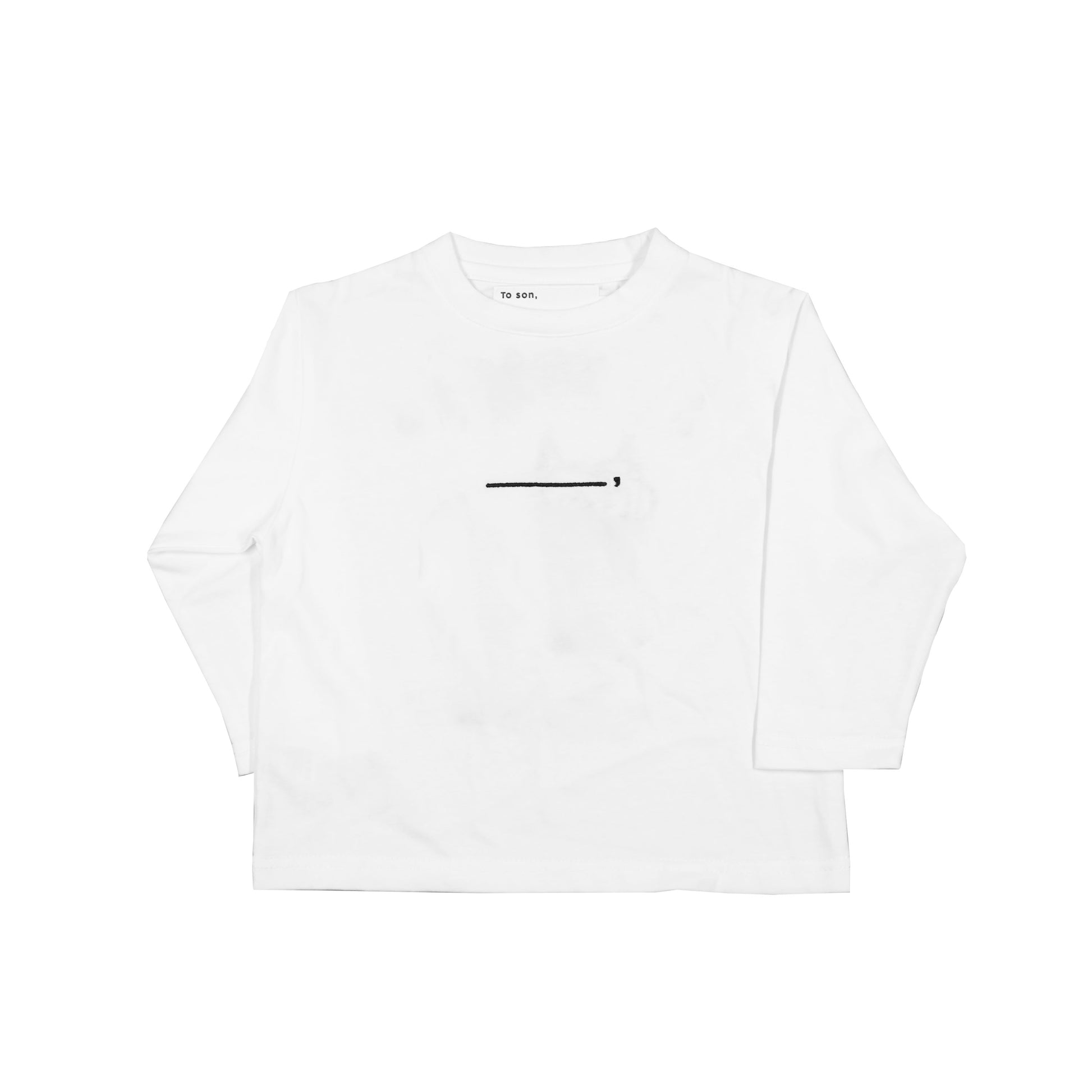 Toson, Kid - "Dinosaur" Patchwork Long Sleeve T-shirt - White