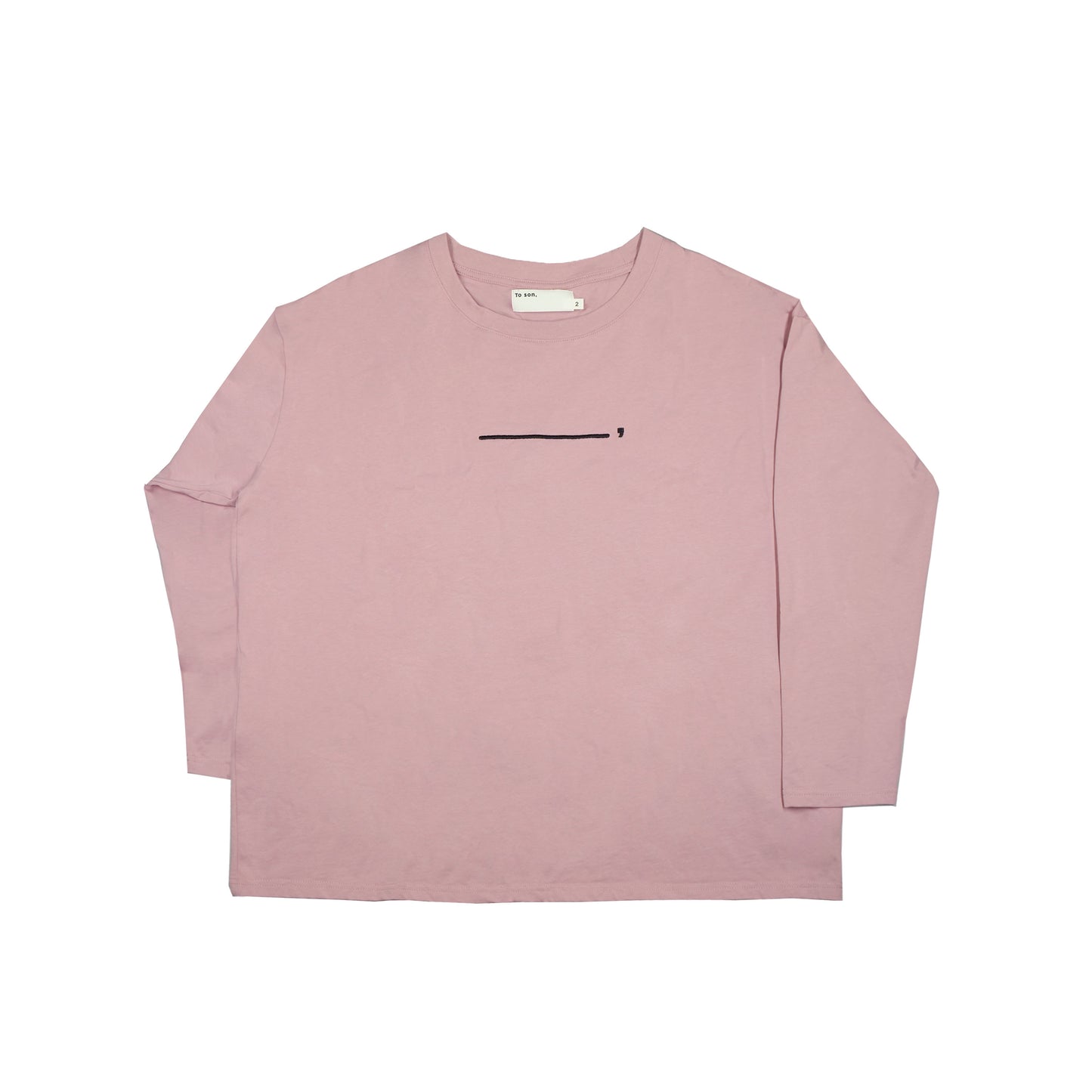 Toson, "LionDance" Patchwork Long Sleeve T-shirt - Pink