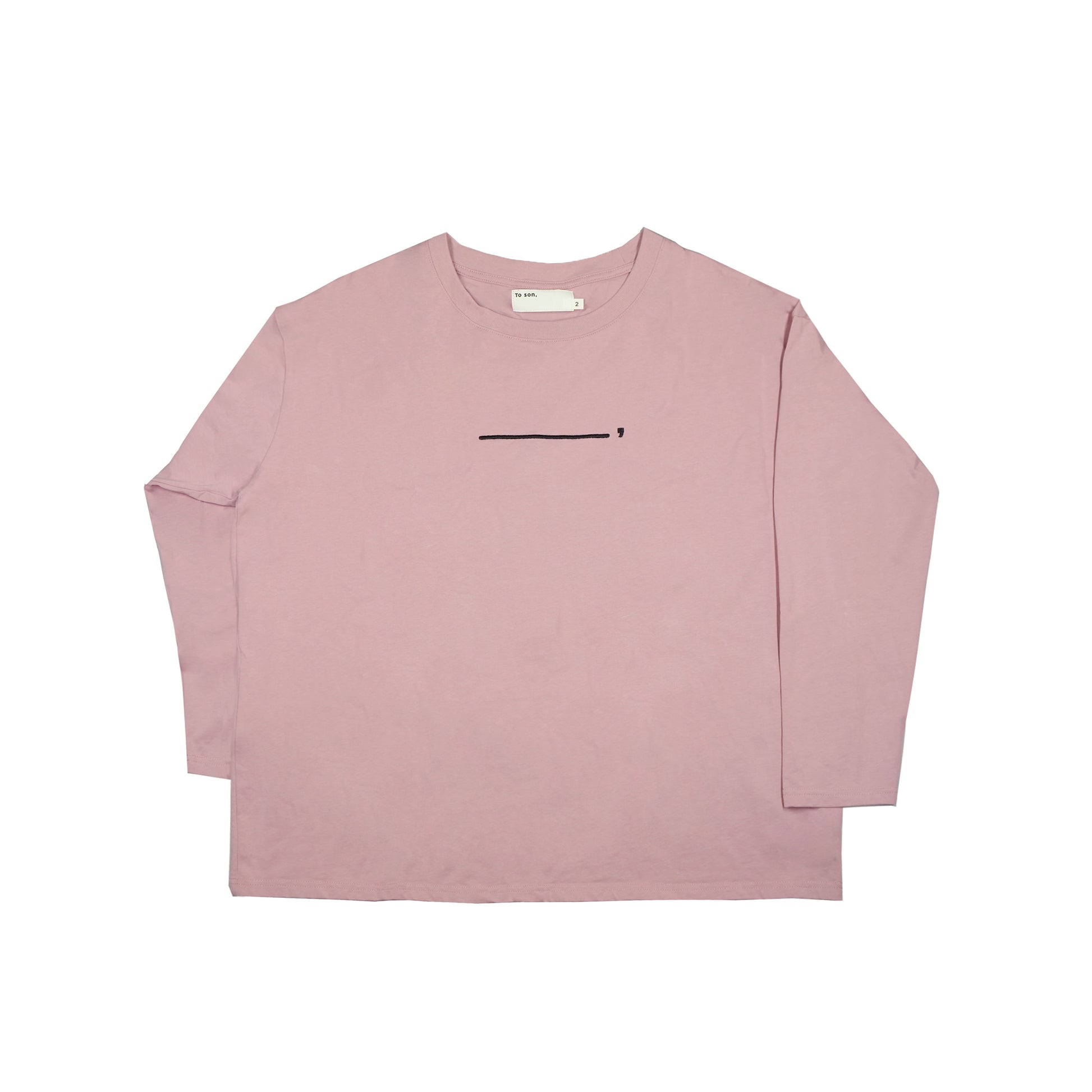 Toson, "LionDance" Patchwork Long Sleeve T-shirt - Pink