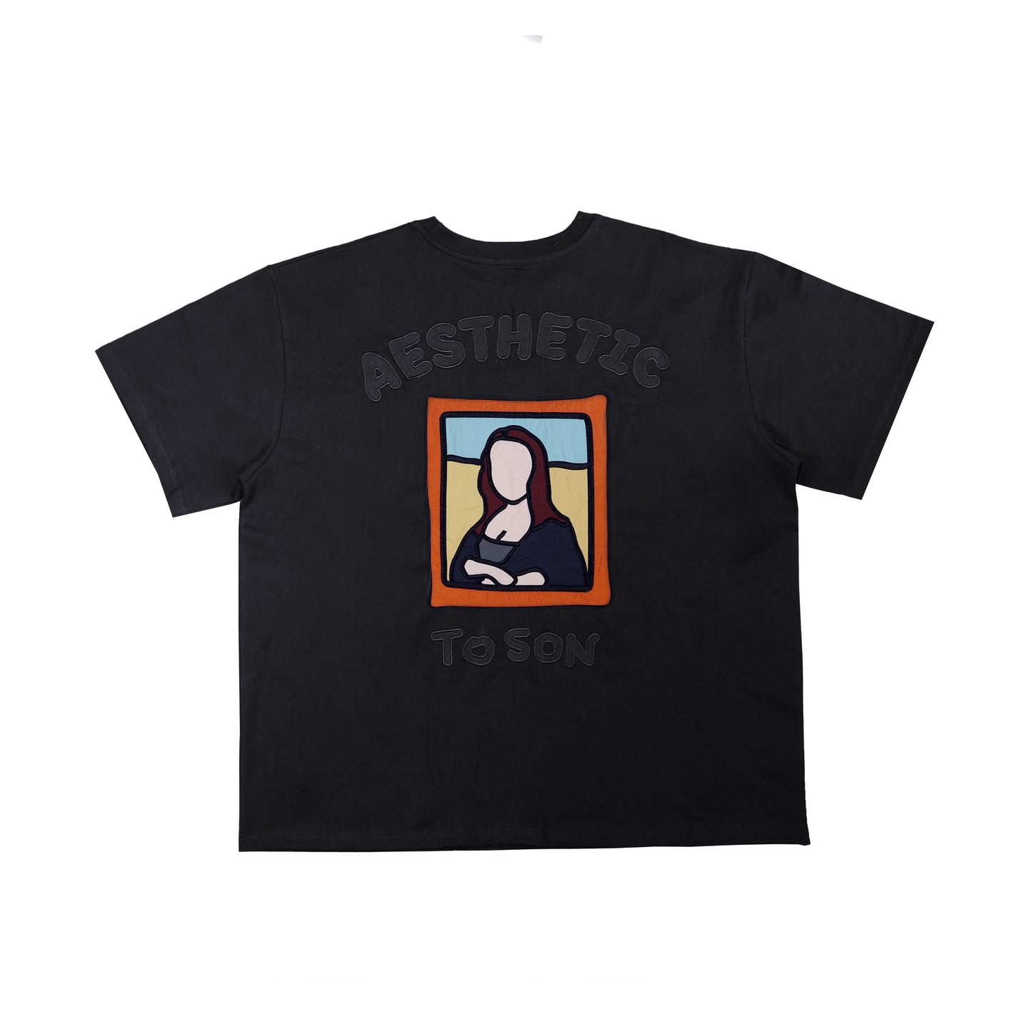 Toson, "Aesthetic" Patchwork T-shirt - Black