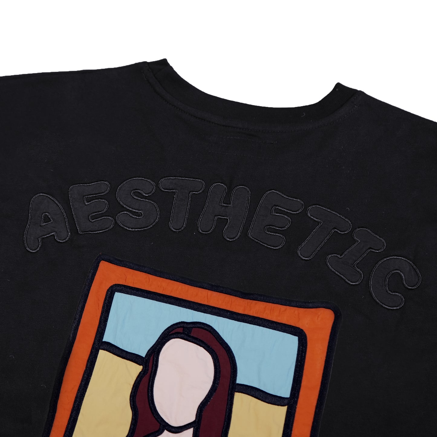 Toson, "Aesthetic" Patchwork T-shirt - Black