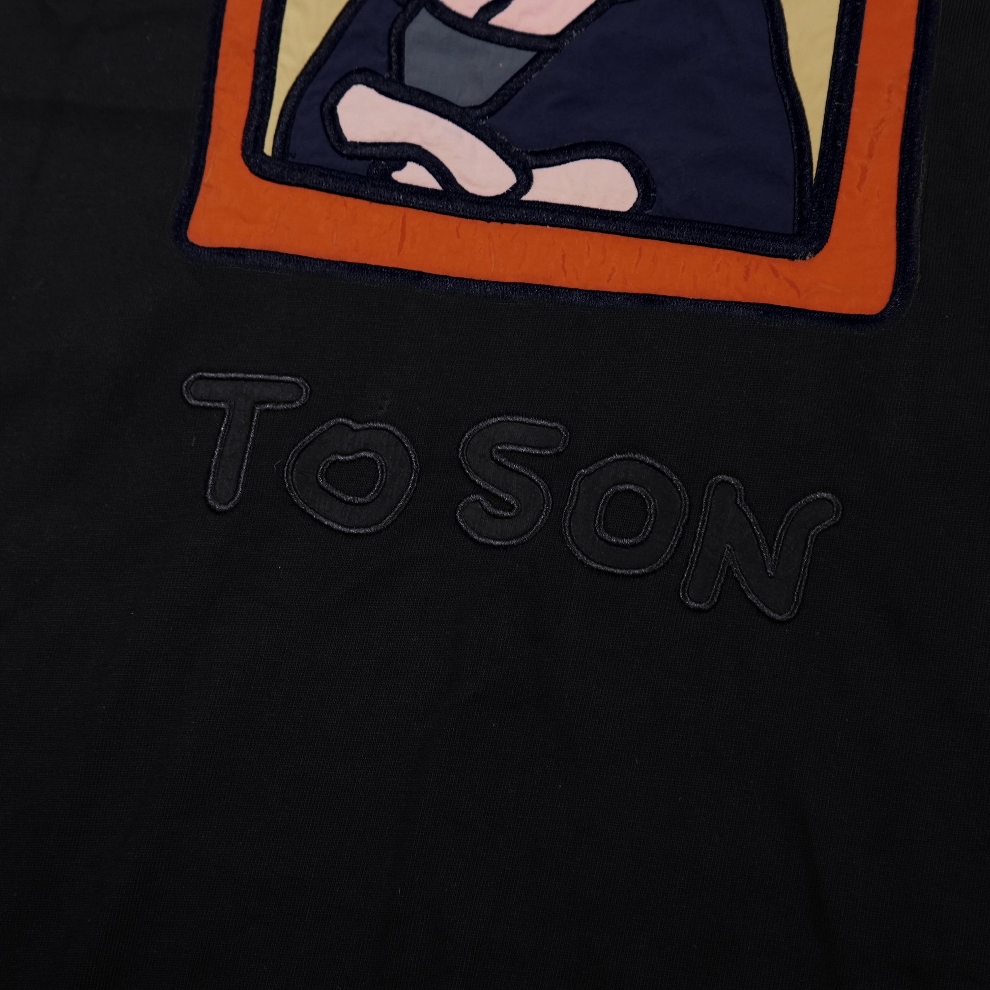 Toson, "Aesthetic" Patchwork T-shirt - Black