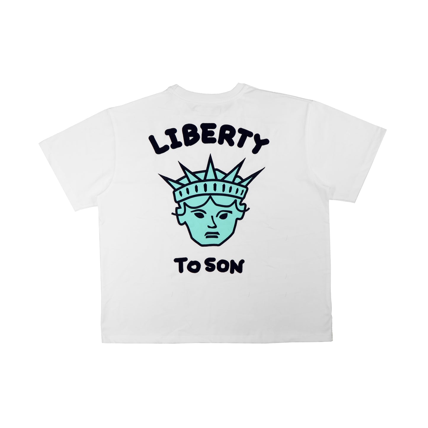 Toson, "Liberty" Patchwork T-shirt - White