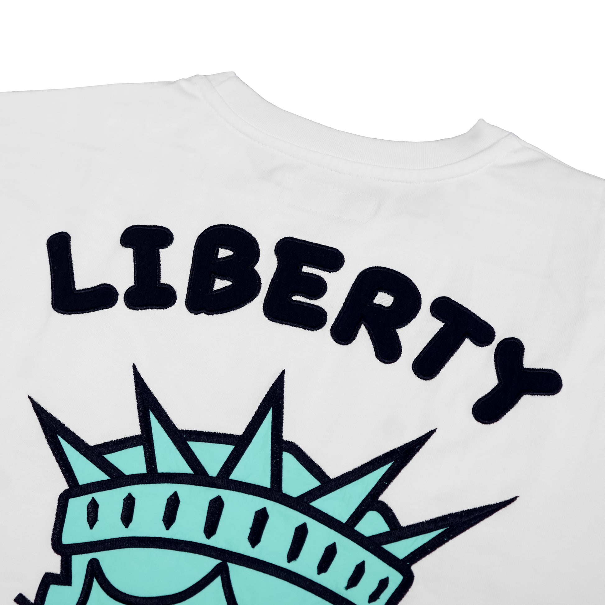 Toson, "Liberty" Patchwork T-shirt - White