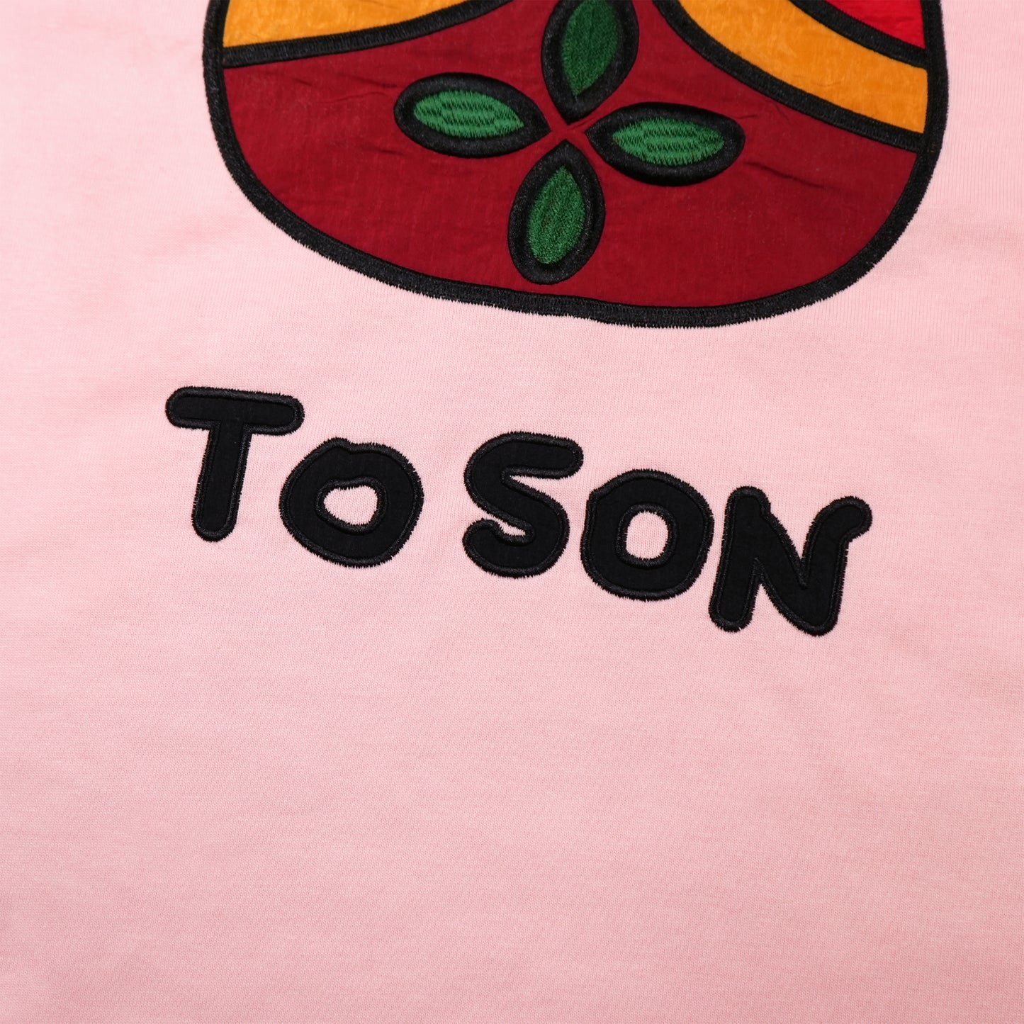 Toson, "Matryoshka" Patchwork T-shirt - Pastel Pink