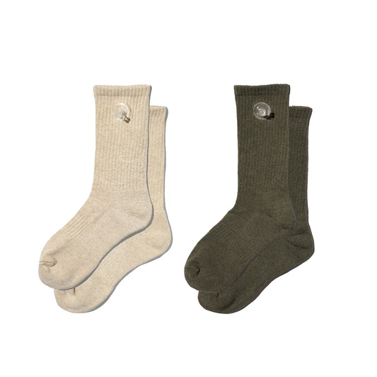 Toson, Inflatable Socks 2 Pack in Beige + Olive