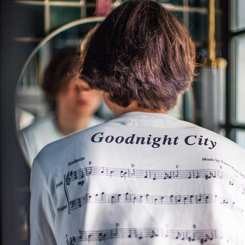 "Goodnight City" Music Note Print T-shirt